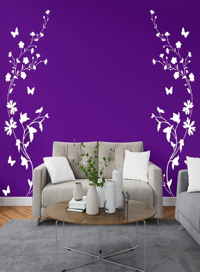 ARandNJ استنسل ARandNJ كومبو للرسم على الجدران (المقاس: 16 × 24 بوصة) الموضوع: ضبابي، تصميم قابل لإعادة الاستخدام، مناسب لغرفة النوم وغرفة المعيشة (عبوة من قطعة واحدة) - Image 2